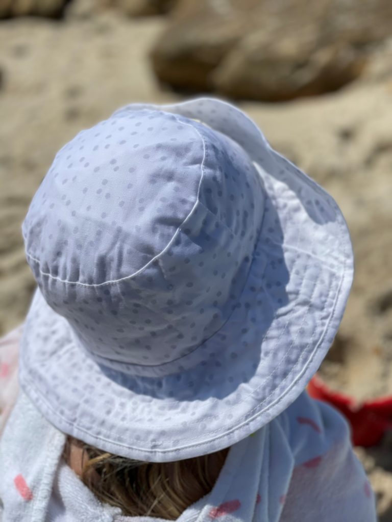 Sun Hat - Confetti Dot, Grey and White